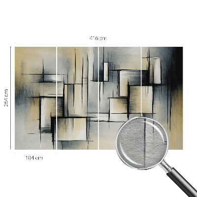 Fototapete fürs Schlafzimmer mit abstraktem Geometriemotiv