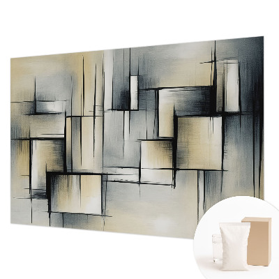 Fototapete fürs Schlafzimmer mit abstraktem Geometriemotiv