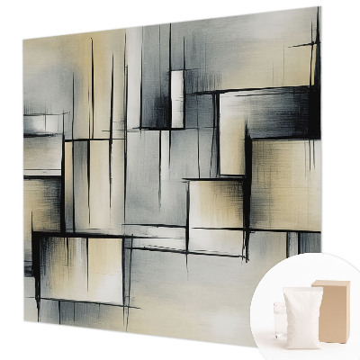 Fototapete fürs Schlafzimmer mit abstraktem Geometriemotiv