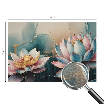 Fototapete nach Maß mit Lotusblumen-Motiv für eine harmonische Raumwirkung