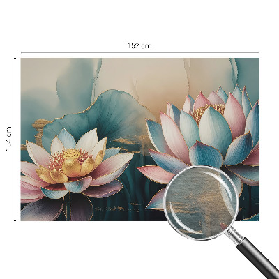 Fototapete nach Maß mit Lotusblumen-Motiv für eine harmonische Raumwirkung