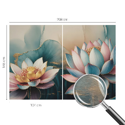 Fototapete nach Maß mit Lotusblumen-Motiv für eine harmonische Raumwirkung