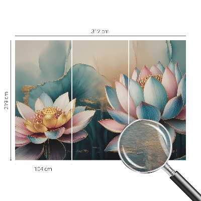 Fototapete nach Maß mit Lotusblumen-Motiv für eine harmonische Raumwirkung