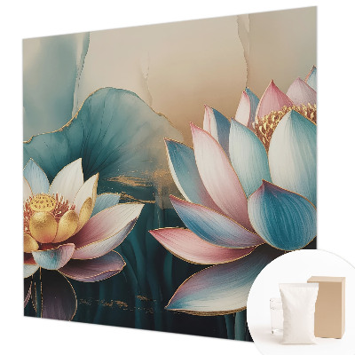 Fototapete nach Maß mit Lotusblumen-Motiv für eine harmonische Raumwirkung