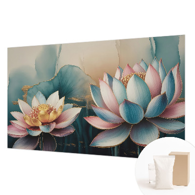 Fototapete nach Maß mit Lotusblumen-Motiv für eine harmonische Raumwirkung
