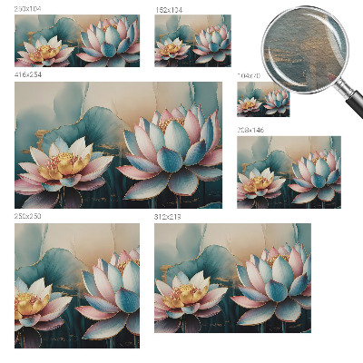 Fototapete nach Maß mit Lotusblumen-Motiv für eine harmonische Raumwirkung