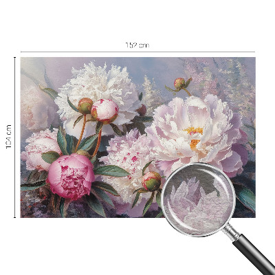 Dekorative Wand-Fototapete mit einem Motiv eines Pfingstrosenstraußes