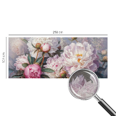 Dekorative Wand-Fototapete mit einem Motiv eines Pfingstrosenstraußes