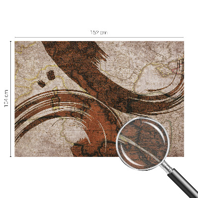 Wandtapete Künstlerische Karte