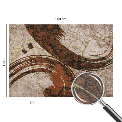 Wandtapete Künstlerische Karte