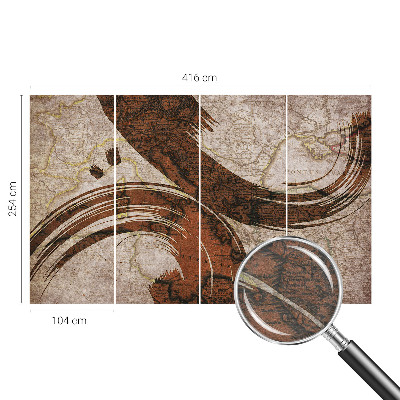 Wandtapete Künstlerische Karte