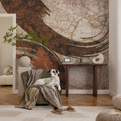 Wandtapete Künstlerische Karte