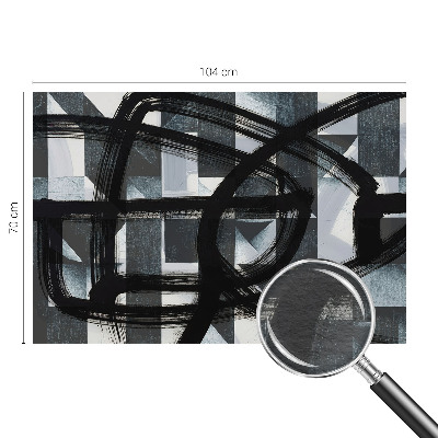 Vlies-Fototapete fürs Wohnzimmer mit ausdrucksstarkem geometrischen Motiv