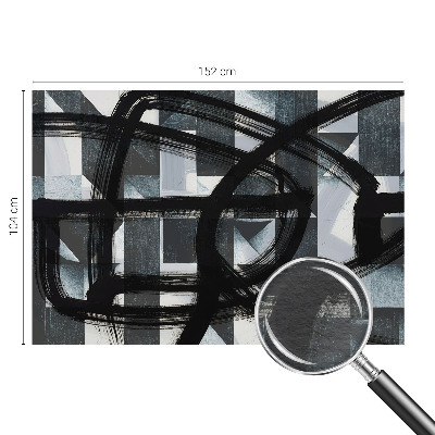 Vlies-Fototapete fürs Wohnzimmer mit ausdrucksstarkem geometrischen Motiv