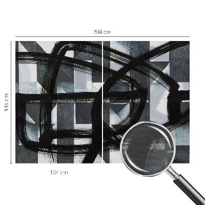 Vlies-Fototapete fürs Wohnzimmer mit ausdrucksstarkem geometrischen Motiv