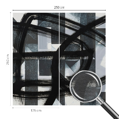 Vlies-Fototapete fürs Wohnzimmer mit ausdrucksstarkem geometrischen Motiv