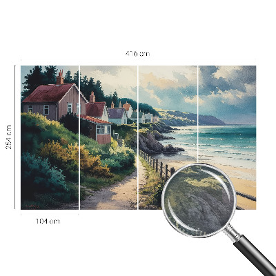 Bedruckte Vlies-Fototapete mit Motiv Klippenhäuser