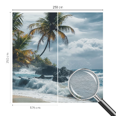 Moderne Vlies-Fototapete mit einem Motiv eines exotischen Strands