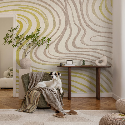Vliestapete fürs Schlafzimmer mit flüssigem Eleganz-Effekt