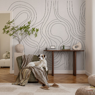 Motivtapete mit Bio-Linien-Design