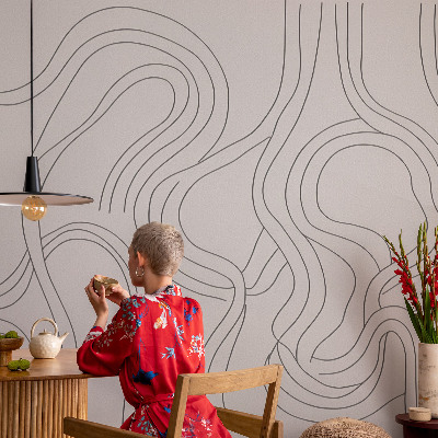 Motivtapete mit Bio-Linien-Design