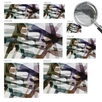 Dekorative Wand-Fototapete mit bunten Schleifen