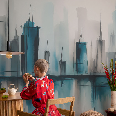 Fototapete fürs Wohnzimmer mit Motiv von Stadtlandschaften