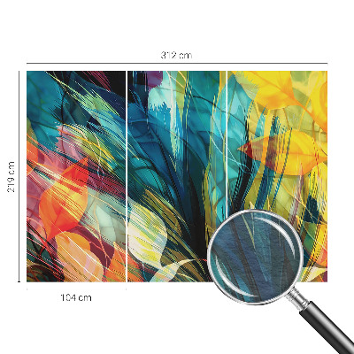 Vlies-Fototapete nach Maß mit abstraktem Blättermotiv