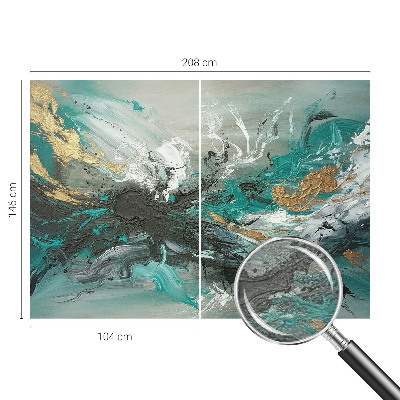 Vlies-Fototapete fürs Wohnzimmer mit künstlerischem Wirbelmotiv