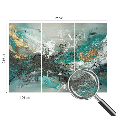 Vlies-Fototapete fürs Wohnzimmer mit künstlerischem Wirbelmotiv