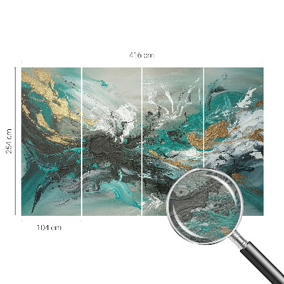Vlies-Fototapete fürs Wohnzimmer mit künstlerischem Wirbelmotiv