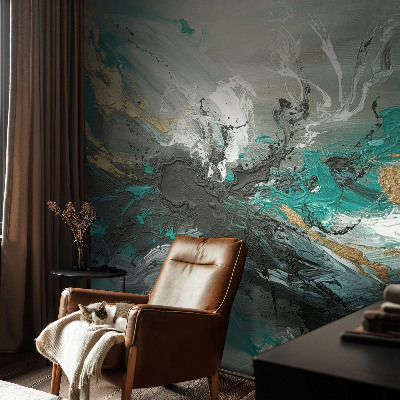 Vlies-Fototapete fürs Wohnzimmer mit künstlerischem Wirbelmotiv