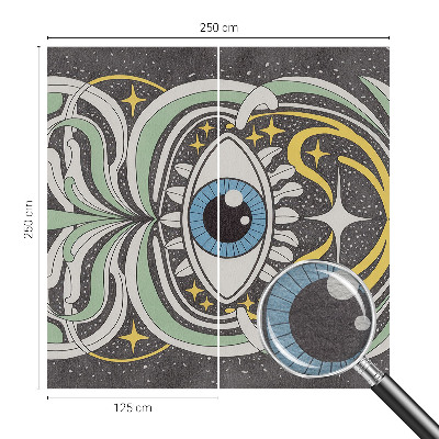 Vlies-Fototapete fürs Kinderzimmer mit einem symmetrischen Auge als Motiv