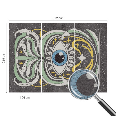 Vlies-Fototapete fürs Kinderzimmer mit einem symmetrischen Auge als Motiv