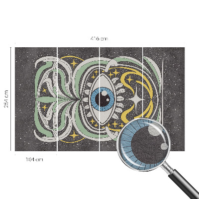 Vlies-Fototapete fürs Kinderzimmer mit einem symmetrischen Auge als Motiv
