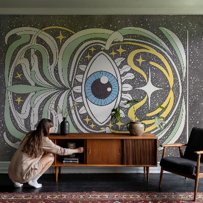 Vlies-Fototapete fürs Kinderzimmer mit einem symmetrischen Auge als Motiv