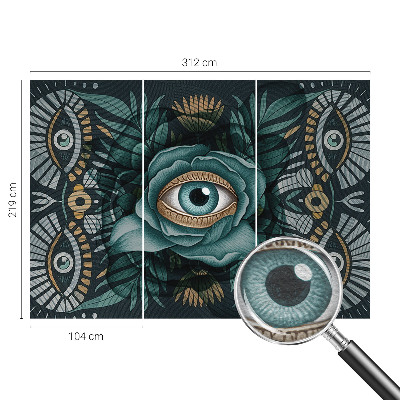 Vliestapete fürs Wohnzimmer Blütenauge