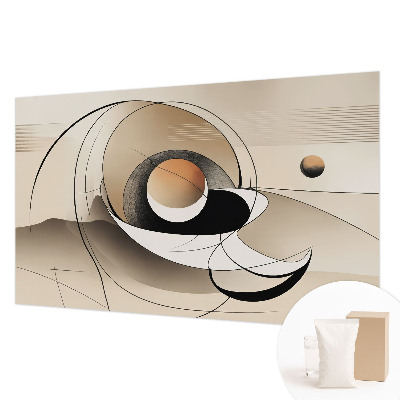 Vlies-Fototapete fürs Schlafzimmer mit harmonischer abstrakter Gestaltung