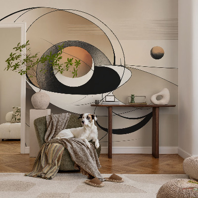 Vlies-Fototapete fürs Schlafzimmer mit harmonischer abstrakter Gestaltung
