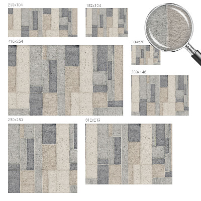 Fototapete mit geometrischem Mosaikmotiv