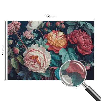 Fototapete fürs Wohnzimmer mit bunten Blumenmotiv