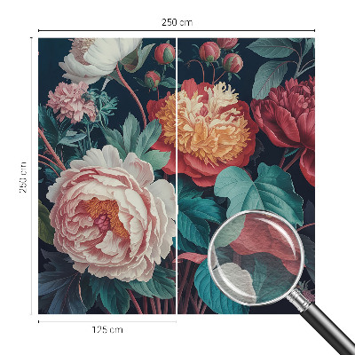 Fototapete fürs Wohnzimmer mit bunten Blumenmotiv