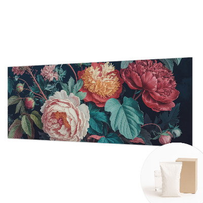 Fototapete fürs Wohnzimmer mit bunten Blumenmotiv