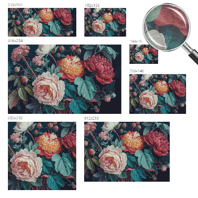 Fototapete fürs Wohnzimmer mit bunten Blumenmotiv