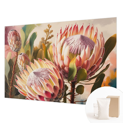 Fototapete fürs Kinderzimmer mit Protea-Blüten als Motiv