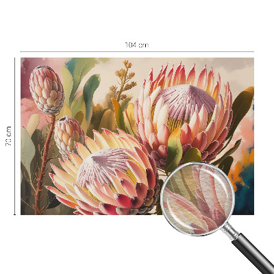 Fototapete fürs Kinderzimmer mit Protea-Blüten als Motiv