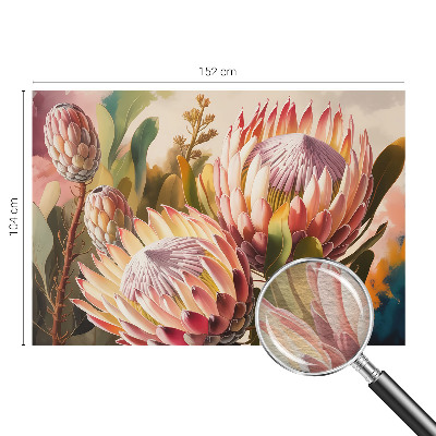 Fototapete fürs Kinderzimmer mit Protea-Blüten als Motiv