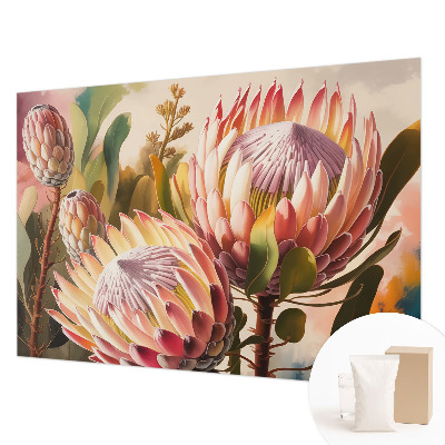 Fototapete fürs Kinderzimmer mit Protea-Blüten als Motiv