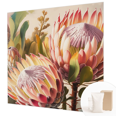 Fototapete fürs Kinderzimmer mit Protea-Blüten als Motiv