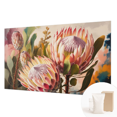 Fototapete fürs Kinderzimmer mit Protea-Blüten als Motiv